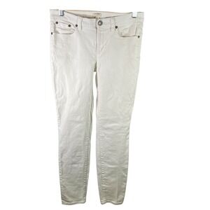 J. Crew Womens White Stretch Skinny‎ Jeans Size 26/30 Denim Pants Casual